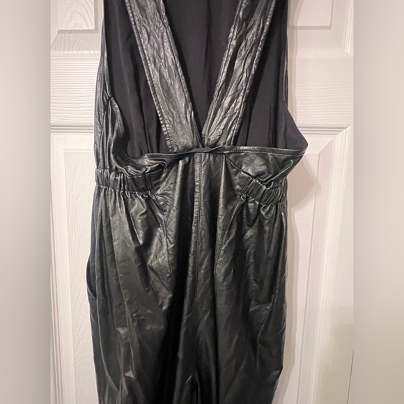 Free People New Love One Piece Jumpsuit Romper Faux Leather Size Small - Picture 10 of 15